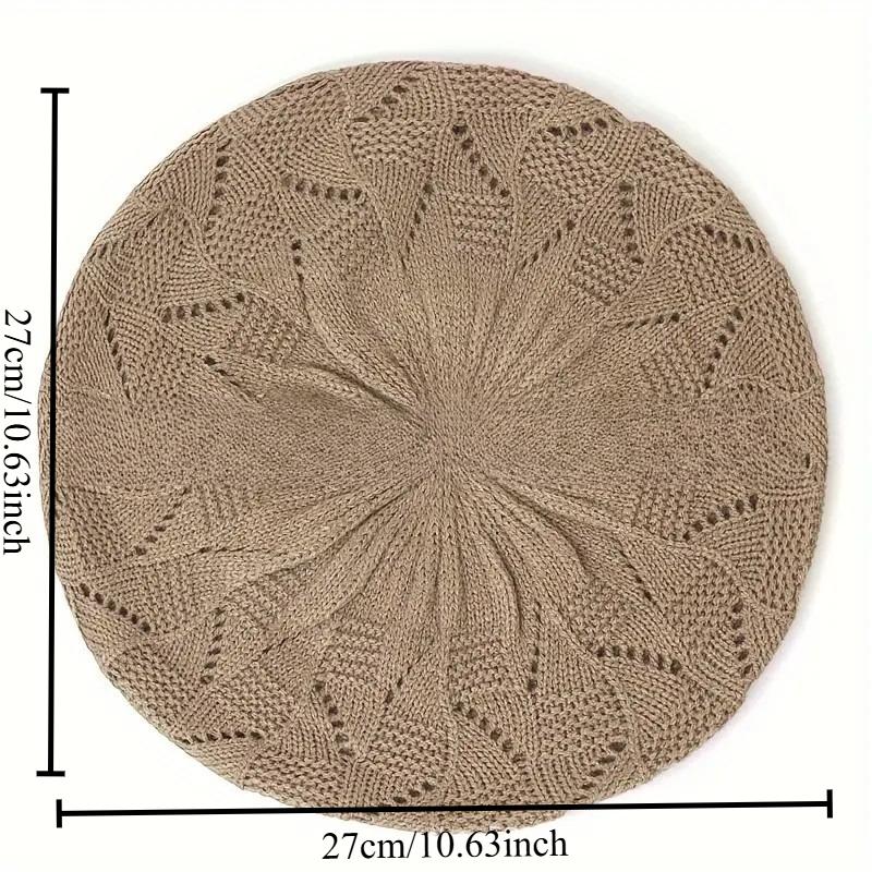 1Pcs Knitted Beret Women's Solid Color French Artist Casual Brimless Autumn Fashion Warm Atmosphere Literature and Art