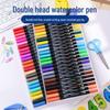 Watercolor Pen Set: Dual-Tip, 12-120 Colors, Water-Based, Ideal for Children's Graffiti Drawing