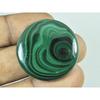30X31X5MM Natural Green Malachite Round Shape Cabochon Loose Gemstone 73Cts. G-263