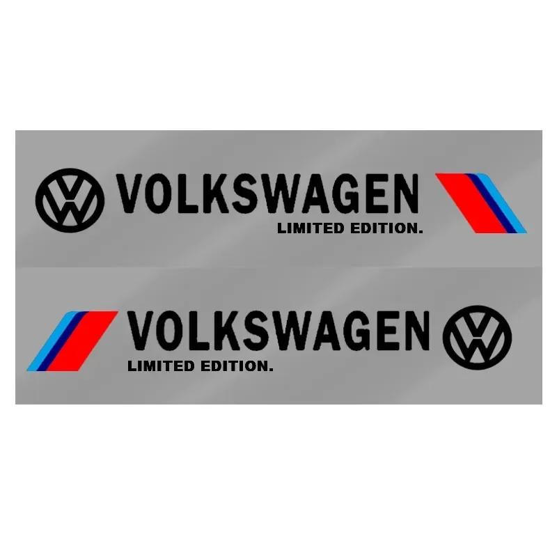 

VW For Volkswagen 2pcs Car Side Door Sticker Badge Decal Decoration Emblem For VW Volkswagen R Rline Jetta Golf Polo Beetle CC E