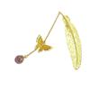 Chinese Cross-border Metal Feather Bookmark: Classical Leaf Vein Design, Creative Stationery, Ancient Style Cultural Gift