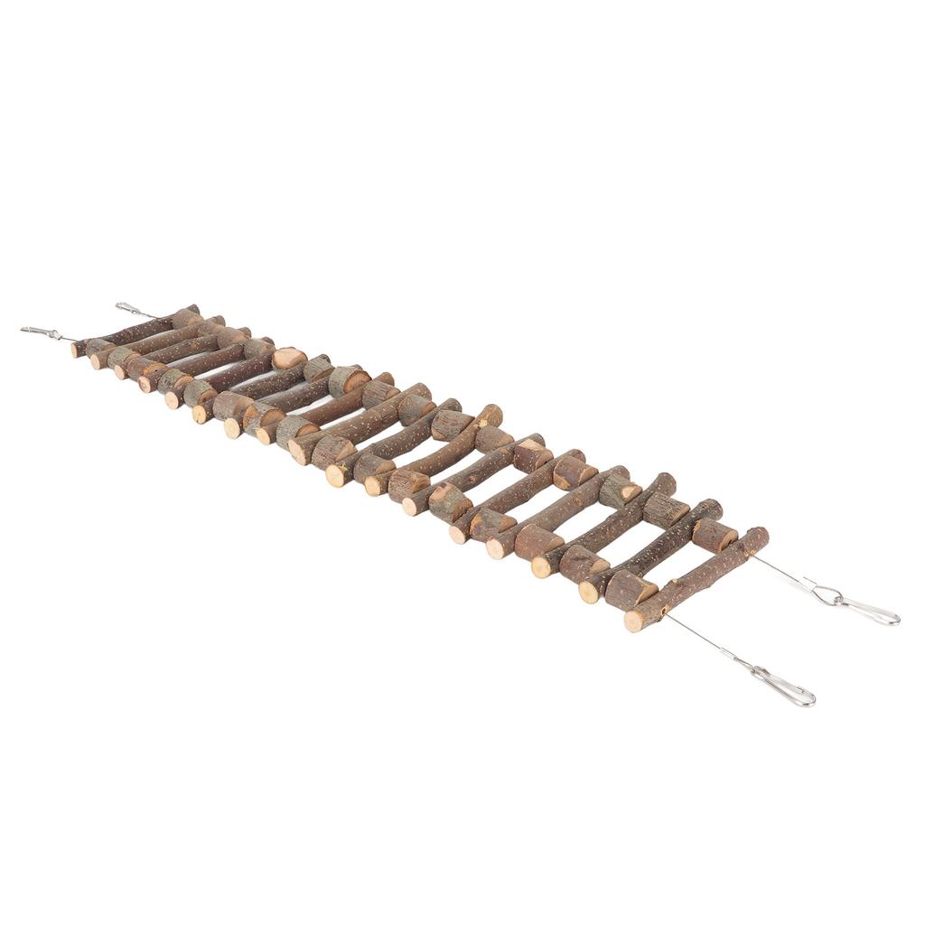 Escalera de Escalada para Mascotas Molienda de Dientes Ambiental Duradera Flexible Puente de Escalera de Madera para Loro