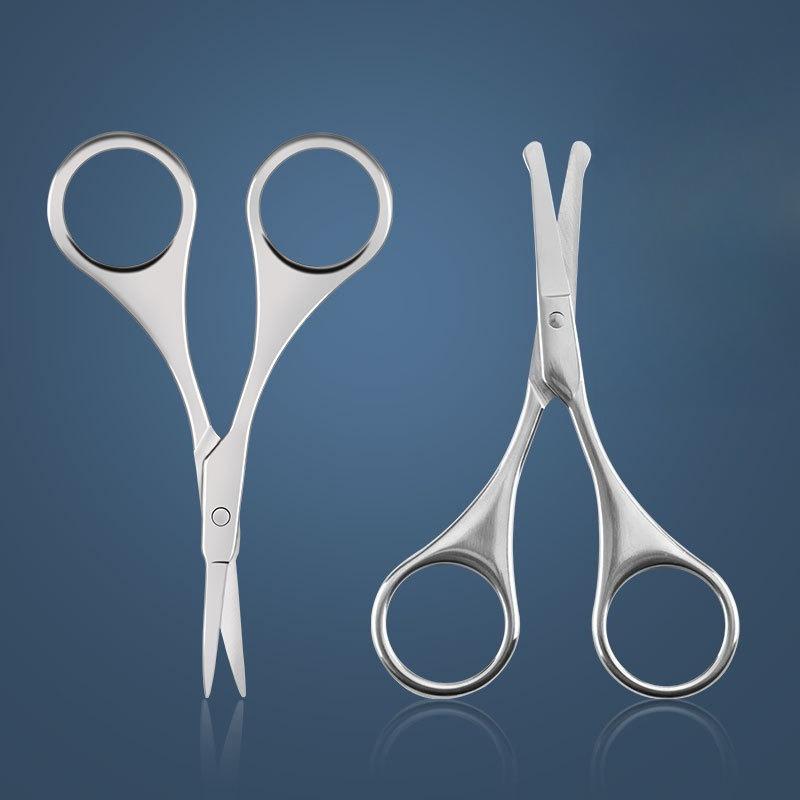 Small Eyebrow Beauty Scissors Trimmer Pointed Stainless Steel False Eyelashes Makeup Round Head Nose Hair Scissors