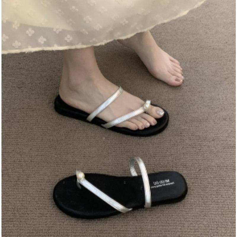 

Мода Новые Популярные Женские Тапочки Женские Летние На Плоской Подошве Римские Туфли На Низком Каблуке Сандалии Обувь Женские Гладиаторы С Открытым Носком Пляжные Женские 40 серебряный