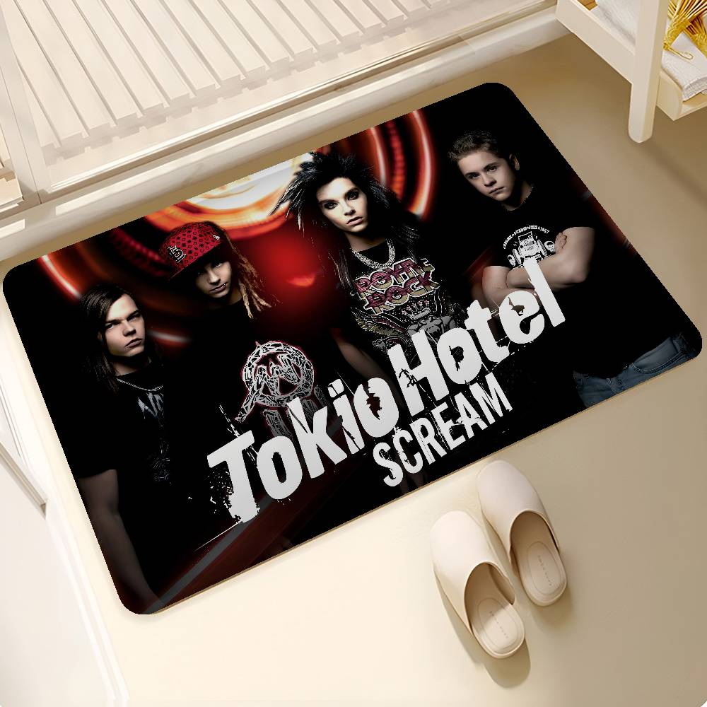 T-Tokio H-Hotel Band Floor Carpet Kids Room Bedroom Decoration Balcony Anti-Slip Doormat Living Room Hotel Decor Mat