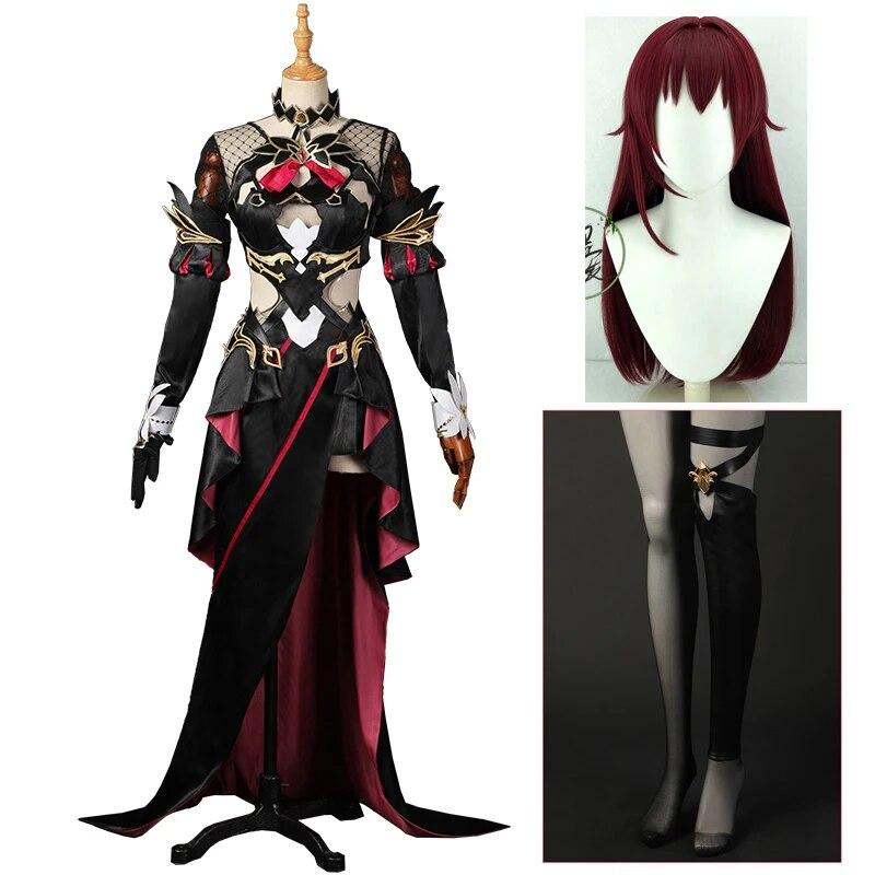 

Аніме Eden Cosplay Costume Game Impact 3 Eden Cosplay Dress Masquerade Sexy Dress Halloween Costumes full set XXL-(Costume+Wig)