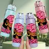 1PC Taurus Girl Character 750ml Color Plastic Sports Water Bottle Leakproof Flip Straw Lid Suitable for Sports Office Home Use