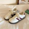 Women's Retro-Inspired White Campus Sneakers - Summer 2025 Fashion Kitten Design