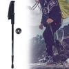 Three Sections Aluminium Alloy Damping Alpenstock Straight Handle Internal Lock Telescopic Trekking