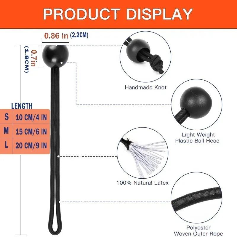 5/10/20PCS Cordes Élastiques Bungee Extérieures Corde à Bille Sangles de Fixation Portables pour Tente pour Bâche Auvent Tente de Camping Accessoires