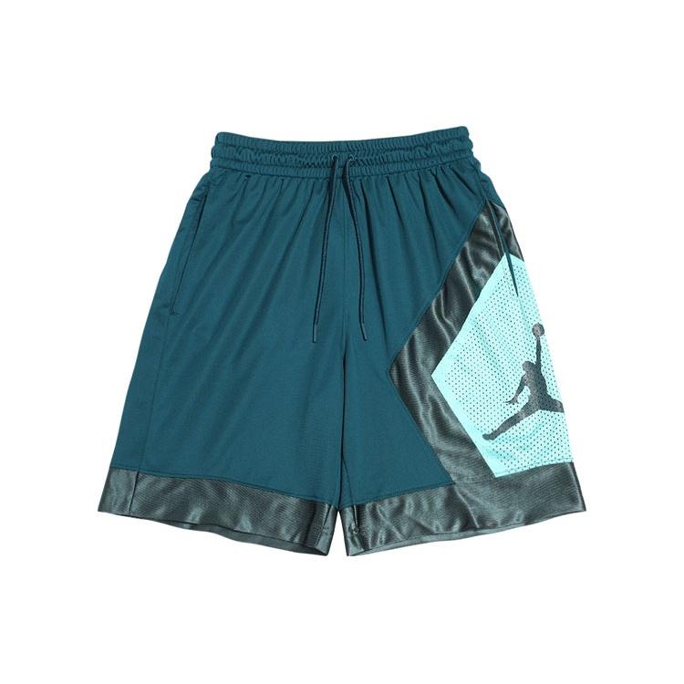 Air Jordan Jumpman Diamond Mesh Splicing Basketball Shorts Blue Green Men s AV3207-347 XS