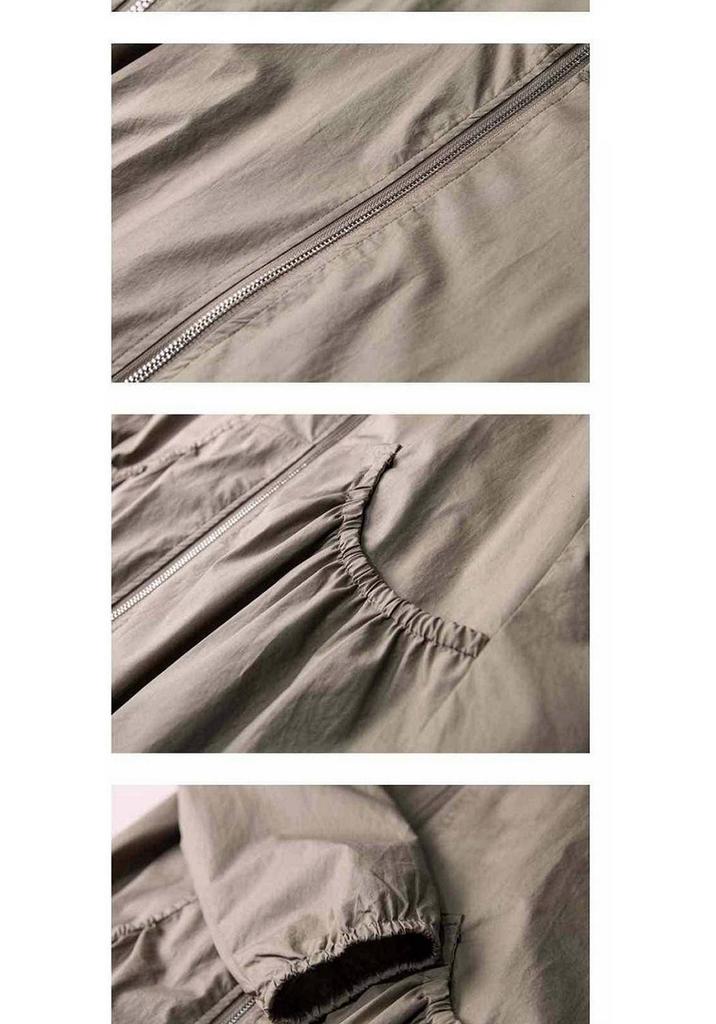 2026 Korean Style Mid-Length Hooded Trench Coat - Women's Slimming Solid Color for Spring/Autumn