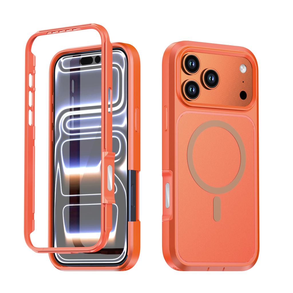 Dual Layer Heavy Duty Armor Magnetic Charger Case for IPhone 18 Pro Max 17 16 15 14 13 12 Military Grade Shockproof Wireless Charger Protection Cover