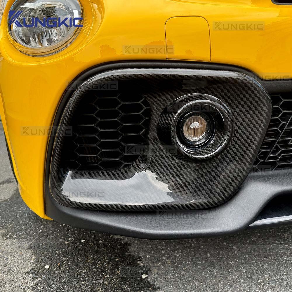 Real Hard Carbon Fiber Sticker For Abarth 595 695 2017 2018 2019 2020 2025 2025 2025 2025 LHD RHD Car Front Fog Lamp Cover 1Pair