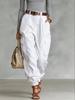 Beige Utility Wide Leg Pants