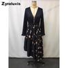 Summer New Western Cowboy Ethnic Tribal Style Retro Floral Print Vintage Dress
