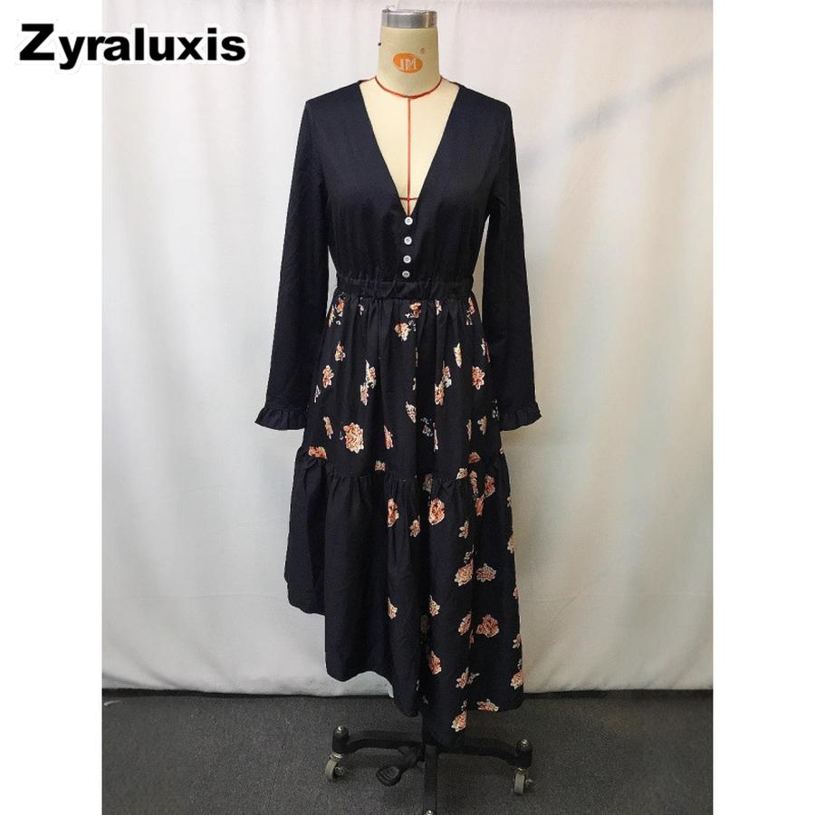 Summer New Western Cowboy Ethnic Tribal Style Retro Floral Print Vintage Dress