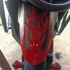 Flammen-Motorrad-Kotflügel-Aufkleber, Wasserdichter Vinyl-Sticker, Universelle Schmutzfänger-Dekoration für Honda Yamaha Suzuki Ducati KTM