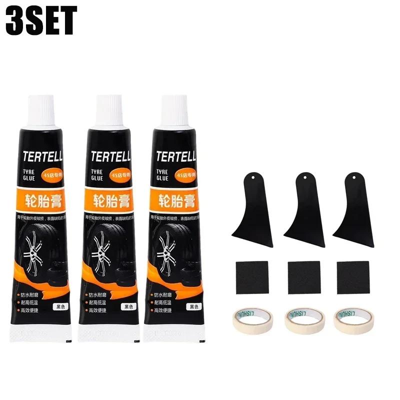 Car Tire Repair Adhesive Waterproof High Temperature Resistant Tyre Repair Liquid Black Strong Rubber Glues Car Repair Tools