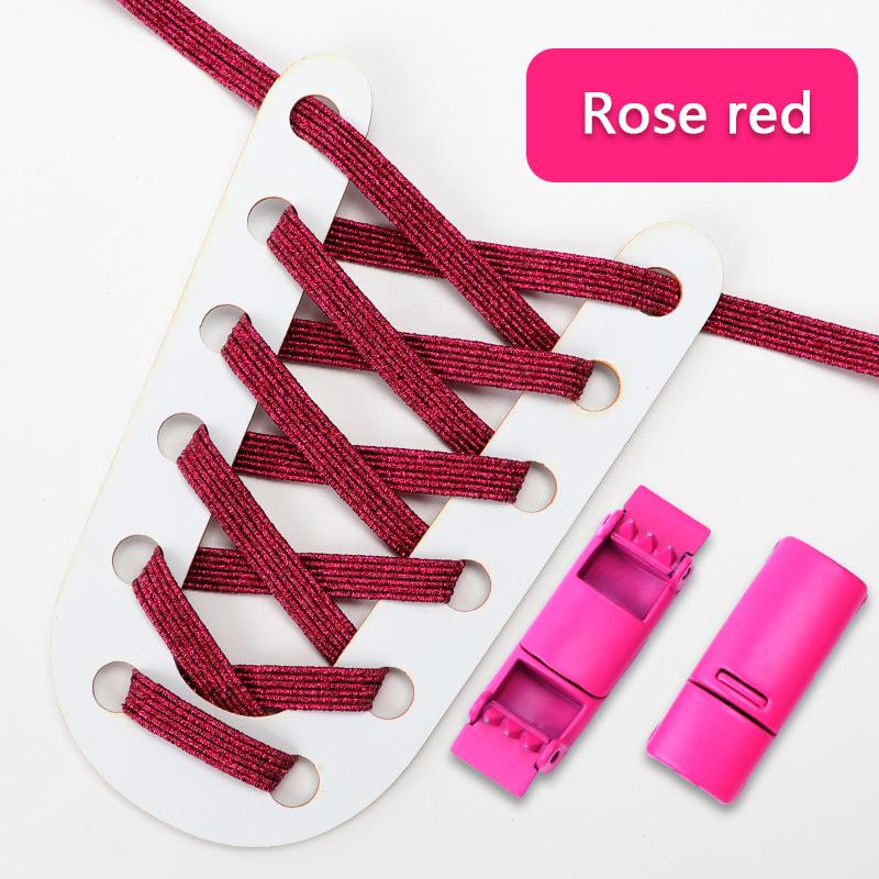 NR.8 1 Par Rainbow Skosnören Magnetisk metalllås Elastiskt skosnöre Inga knytsnören Skosnören Barn Vuxen Snabbspets gummiband Skosnören