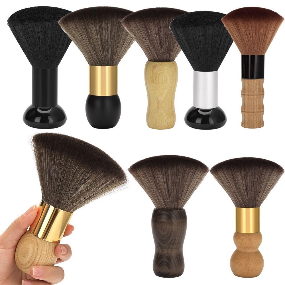 Soft Brush Barber Brush Wooden Handle Hair Cleaning Brush New Neck Duster Home Use