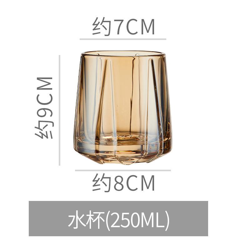 Creative Sword Patterned Crystal Glass Cup, Colored Electroplated Whiskey Glass, High-value Beer Glass, Cold Brew Coffee Cups