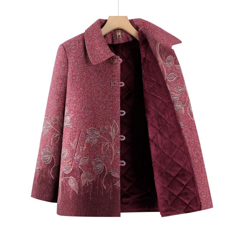 Middle-Aged Women's Floral Autumn Jacket