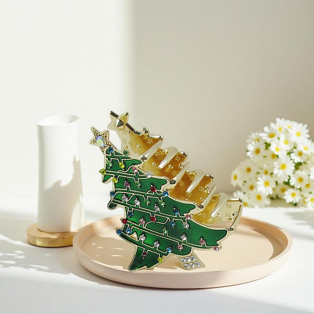 Trendy European and American Christmas Tree Shark Hair Clip