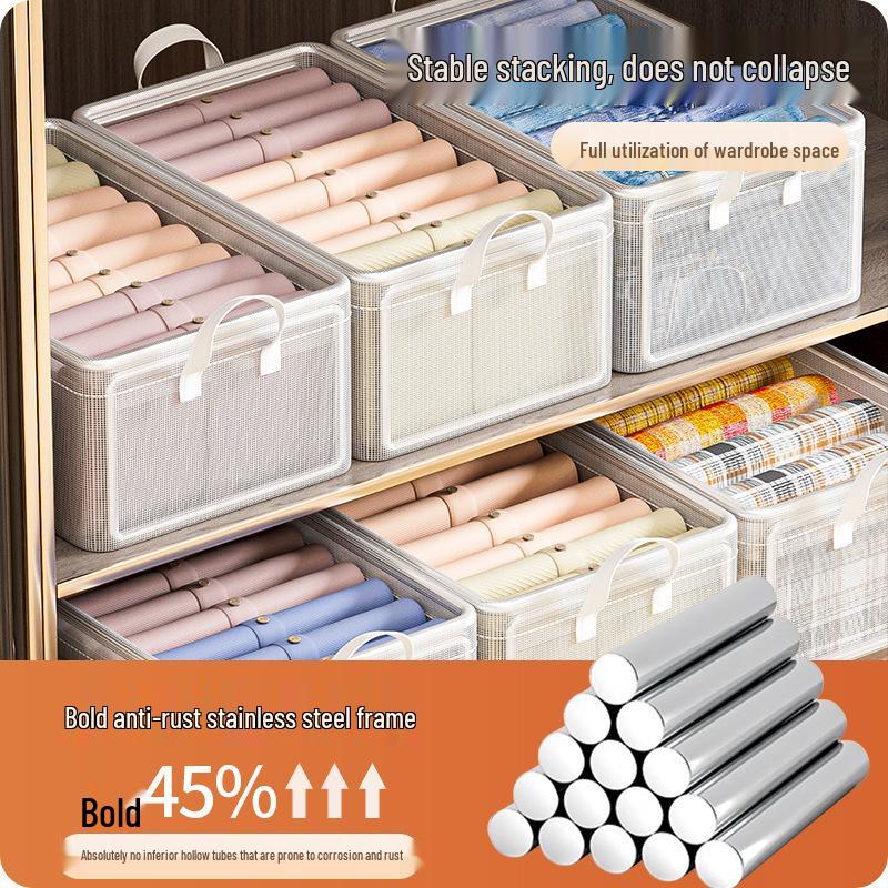 Transparente PVC-Kleideraufbewahrungsbox - Faltbarer Kleiderschrank-Organizer