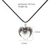 Creative Simple Transparent Heart-shaped Pendant Black Wax Thread Necklace for Women Men Friend Personality Trendy Jewelry Gifts