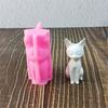 Big Ear Kitten Animal Silicone Molds for Candle Soap Chocolate Candy Cement Gypsum Silicone Molds for Home Decoration