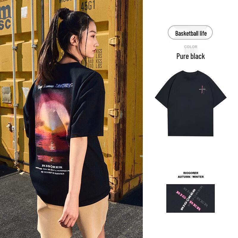 ZunZhe Unisex Cotton Sports T-Shirt L