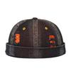 Washed Cotton Docker Cap Rolled Cuff Melon Cap Fashion Sailor Hat  Unisex