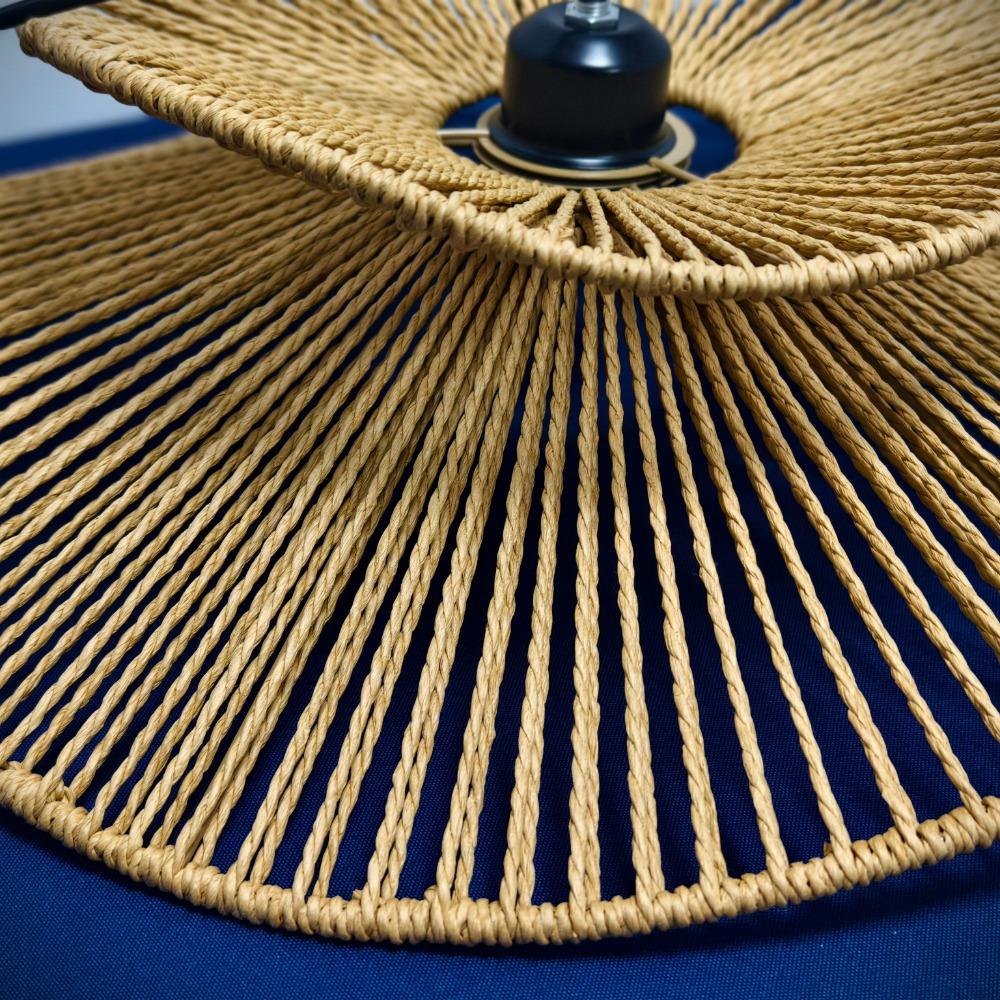 JOYINLED Hand-woven Rope Woven Pendant Light Retro Rattan Chandelier Light Wabi-sabi Homestay Bedroom Tea Room Bar Lighting