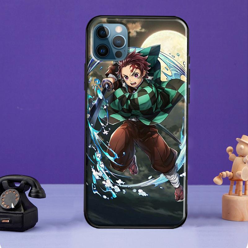 Demon Slayer Kimetsu No Yaiba Phone Case For iPhone 11 14 13 Pro Max XS XR X SE 2020 5S 6S 7 8 Plus 12 Mini Back Cover