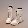 Girls Boots Winter New Korean Style Britain Style Children Fashion Versatile Soft Princess Shoes High Boots Chains Love PU