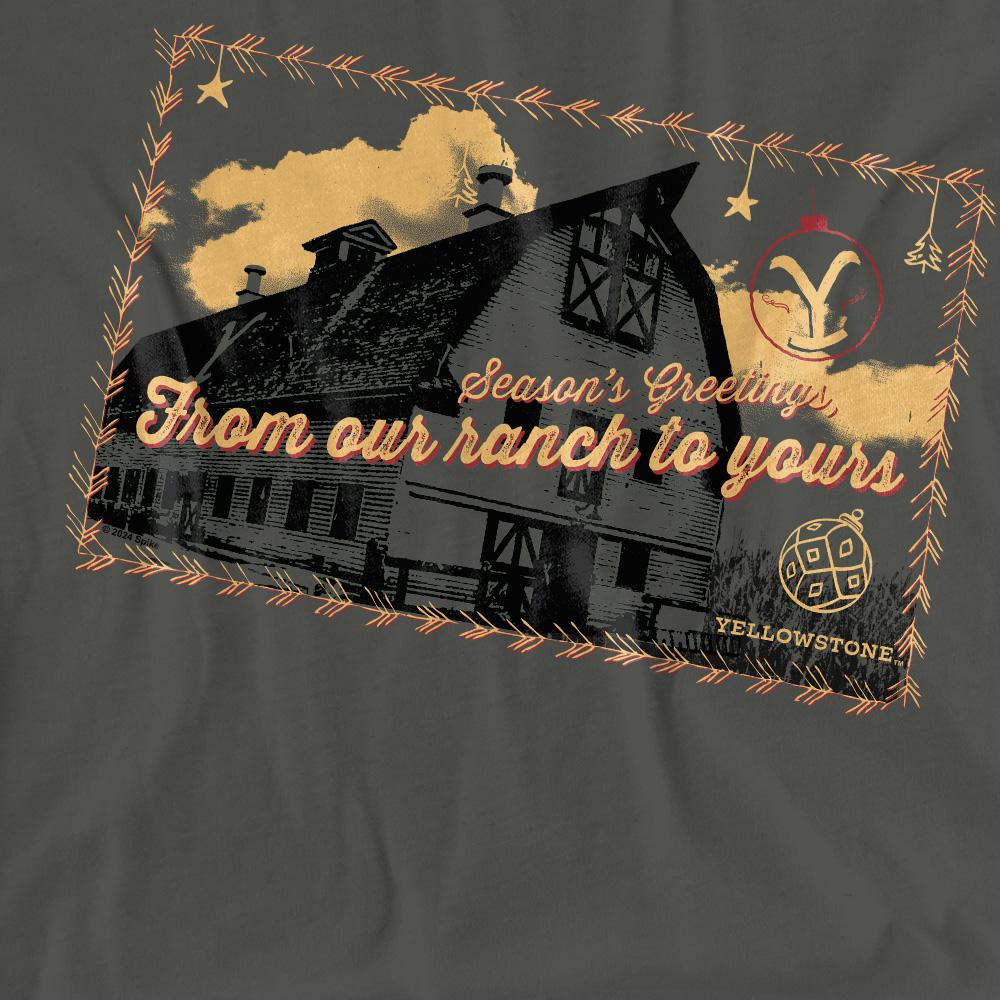 Yellowstone Unisex Adult Seasons Greetings From The Yellowstone Christmas T-Shirt