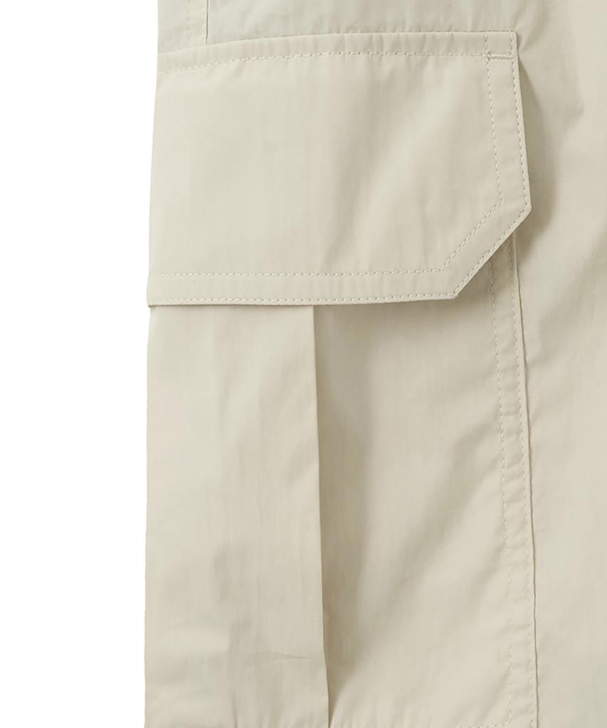 Noir For Woman Cotton Nylon Parachute Skirt (Cream)