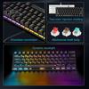 61-Key Mechanical Keyboard with RGB Lighting Effects Ergonomic Design Adjustable Plug-Play Universal Wired Gaming Keyboard
