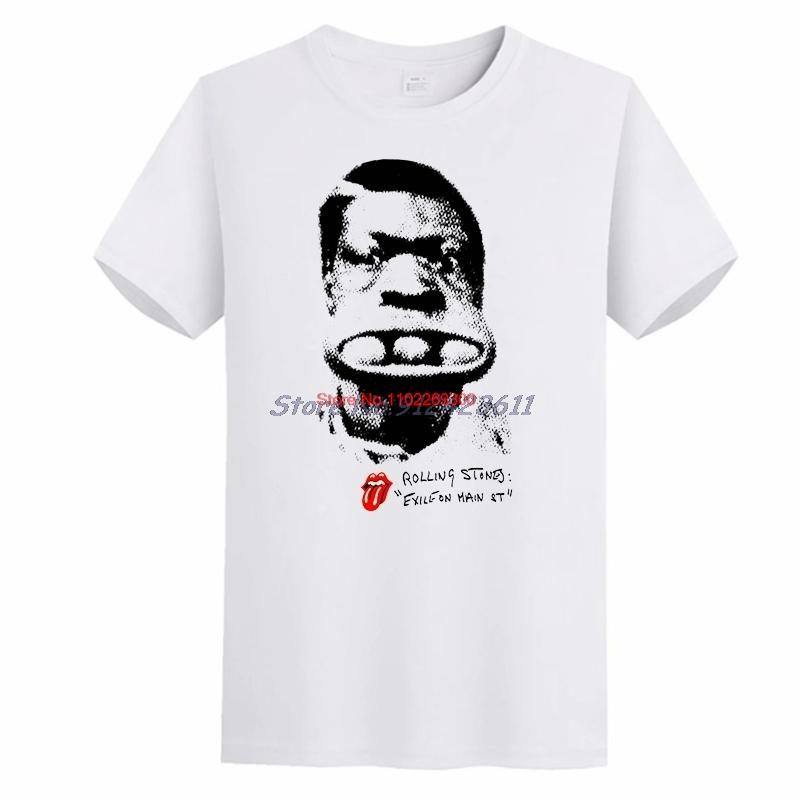 

1972 Exile On Main Street Graphic T Shirts Short Sleeve T Shirt Summer Tees Tops Cotton New Shirts And TShirts Mens Clothes S