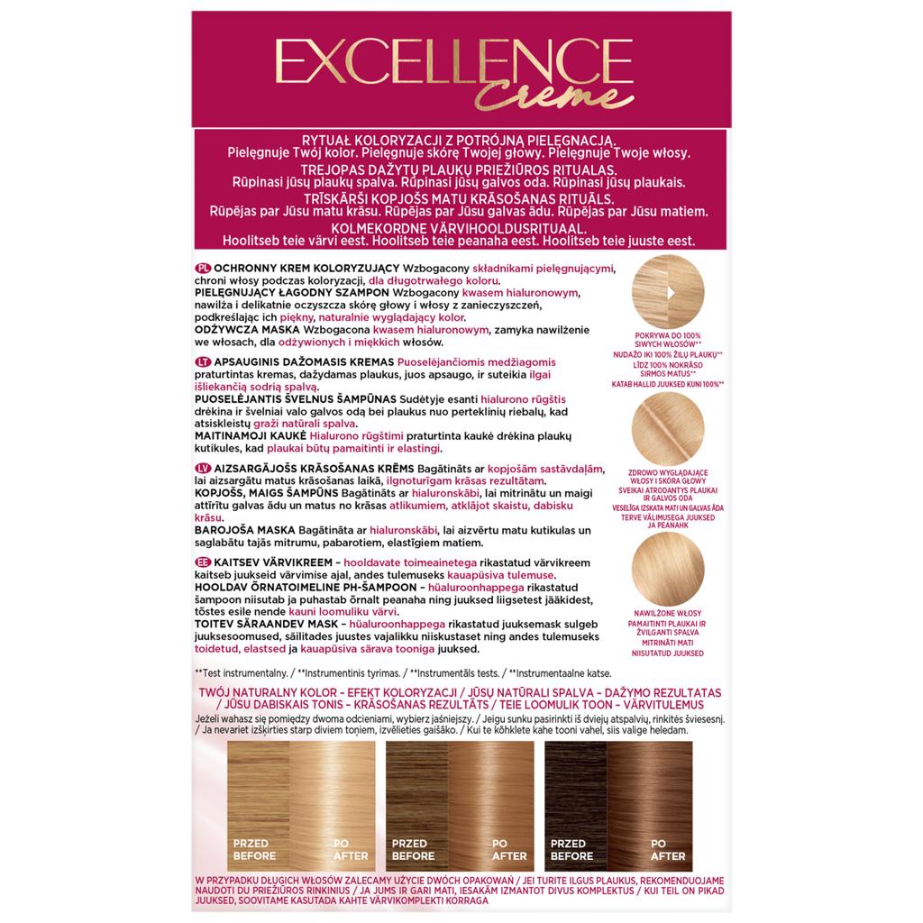 Loreal Excellence Krém Hajfesték - 9.3 Nagyon Világos Arany Szőke 192ml