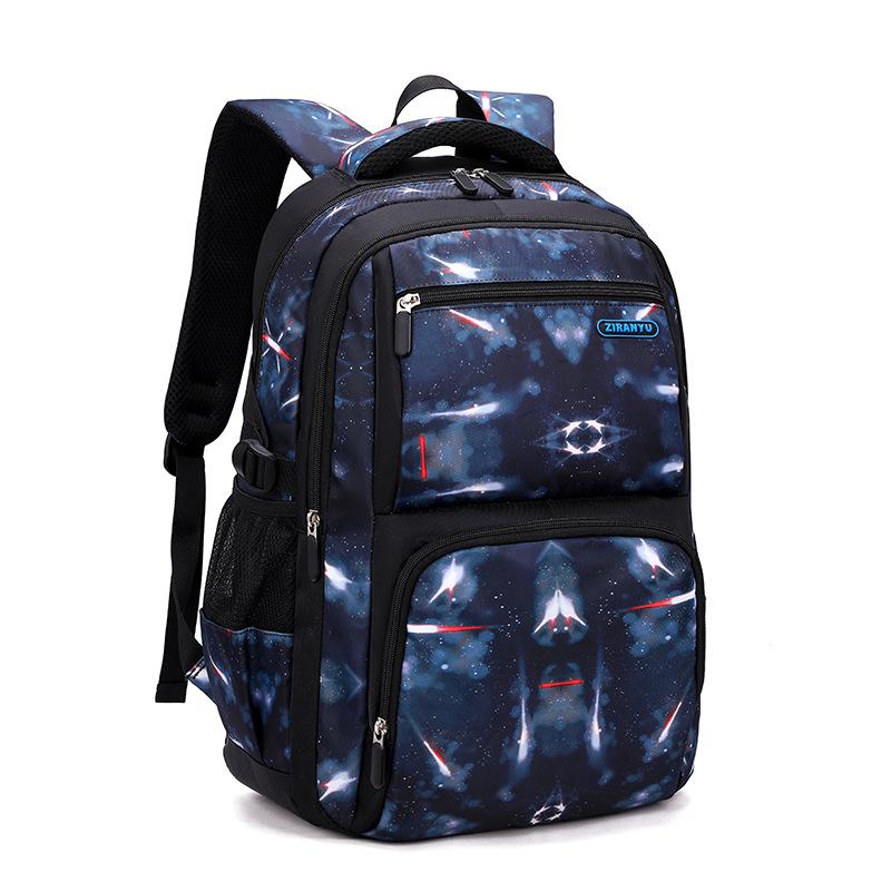3PCS Set Children School Backpacks Starry Sky Pattern Students Backpack for Boys School Bag with Lunch Bag Pencil Case
