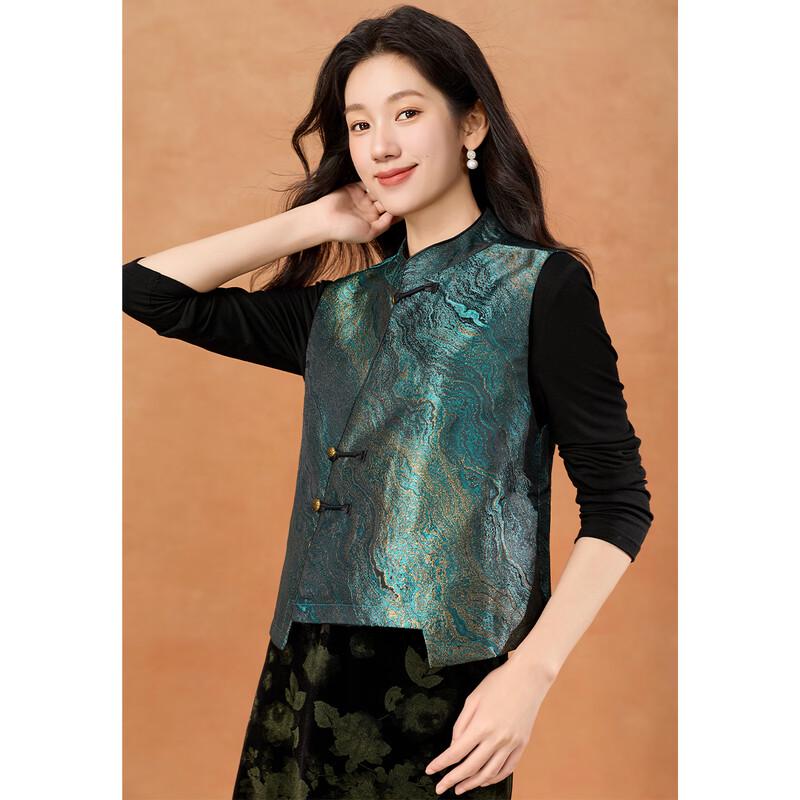 Women's New Chinese Style Stand-Collar Disc Button Vest
