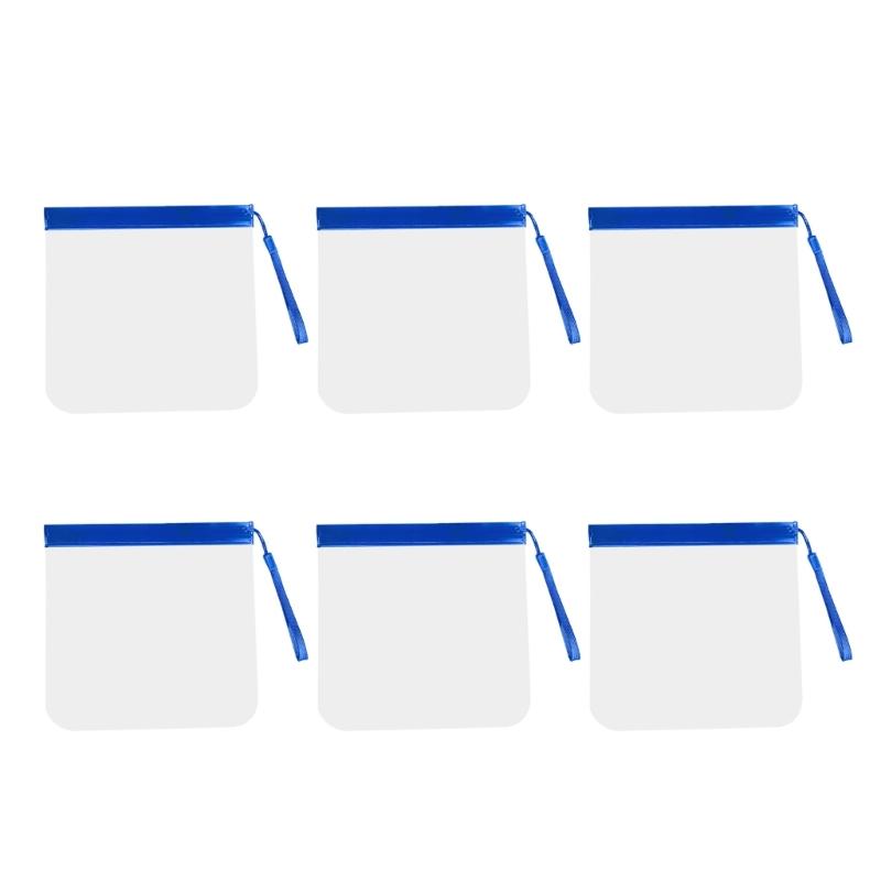 Pack of 6 EVA Waterproof Storage Bags EVA Clear Bags for Travel Accessories Waterproof and Space Saving Organizers