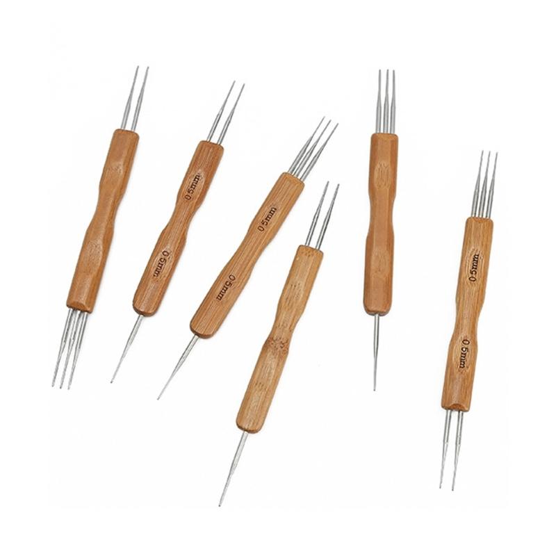 Double Head Dreadlock Crochet Hook for Hair, 0.5mm 0.75mm Dreadlock Needle Tool for Braid Craft 1 Hook, 2 Hooks, 3 Hook