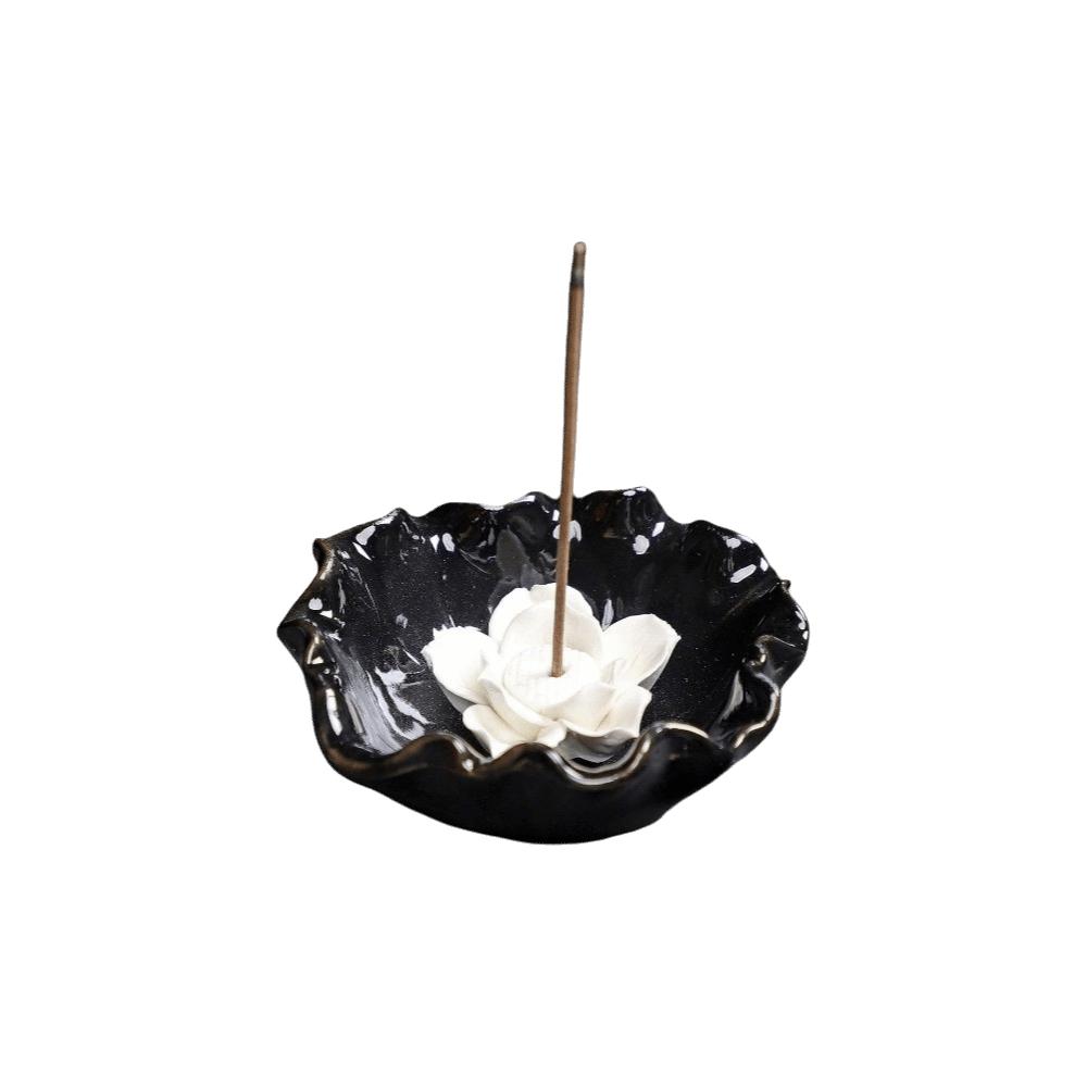 Ceramic Incense Burner Flower Design Incense Burning Tray Incense Stick Holder  Home Decor