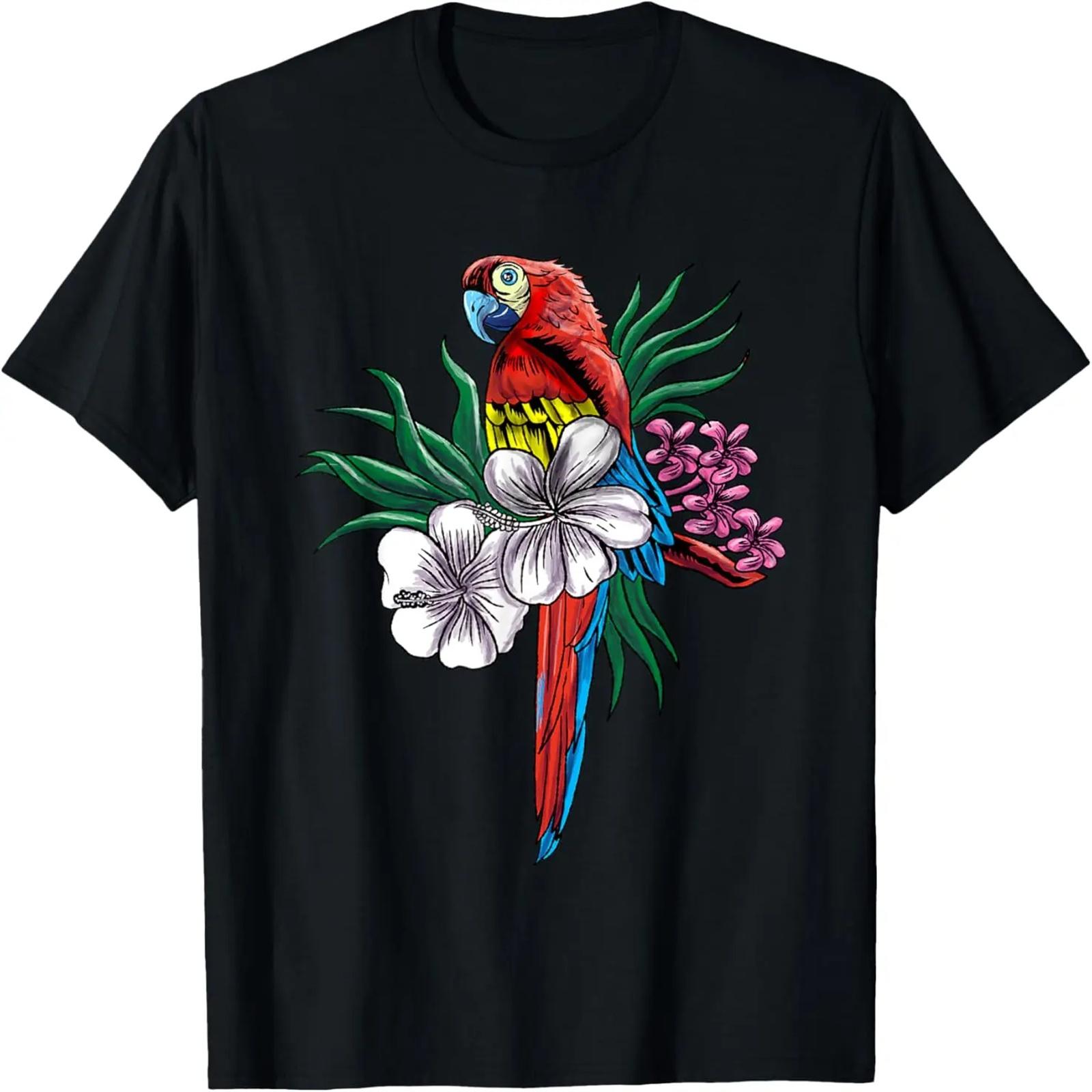 

Parrot Funny Tropical Bird Cool Jungle Animal Gift Idea T-Shirt XXXXXL чёрный