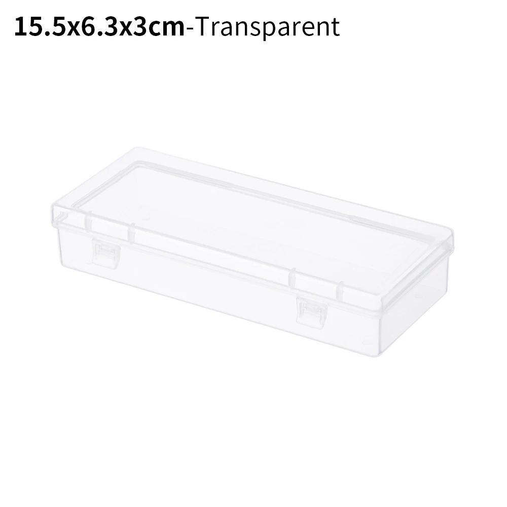 Square Round Plastic Transparent Storage Box Small Items Sundries Organizer Case Jewelry Beads Container Box Tools Accessories
