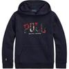 Polo Hoodie With Patch Logo Long Sleeve Kids Hoodies Navy-Blue 323953030-001