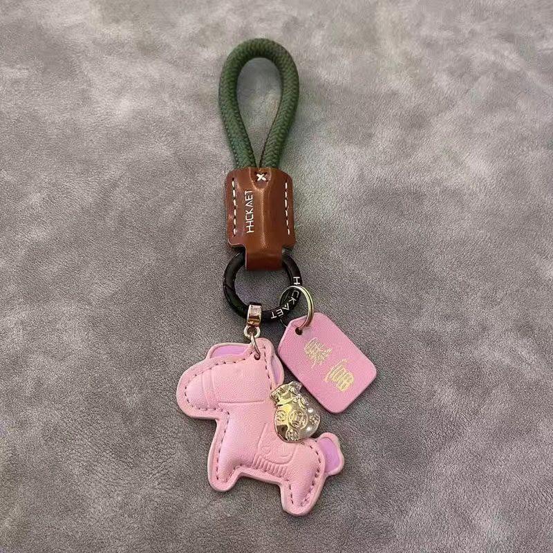 Cowhide Minimalist Couple Keychain - Exquisite Gift Bag Charm